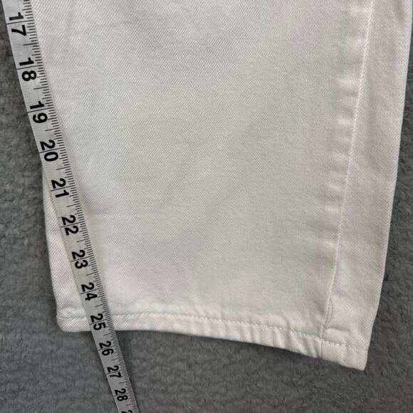 Avec Les Filles Womens Denim Jeans Crop Flare Size 31 Antique White Designer - Picture 8 of 11